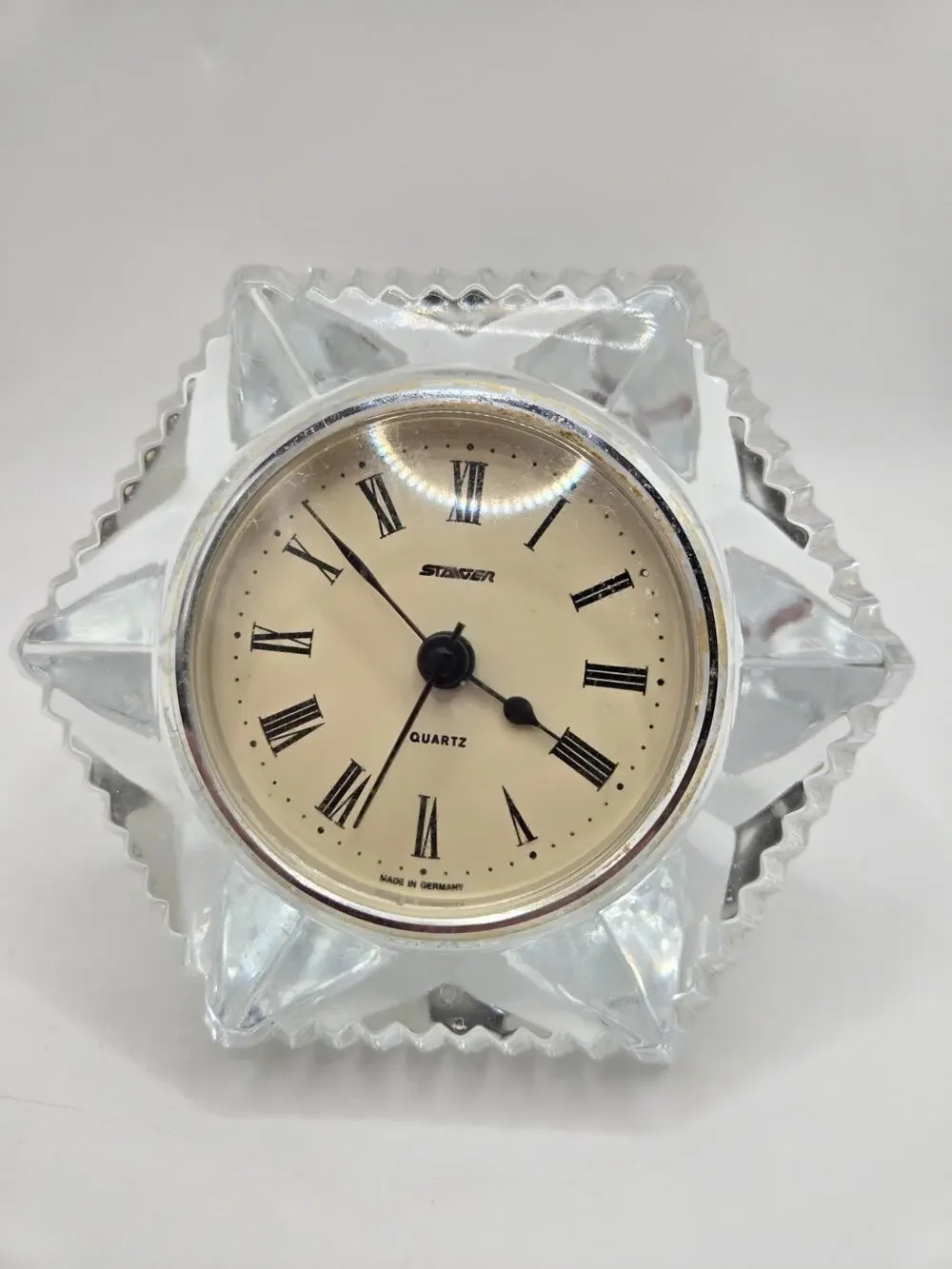 STAIGER Lead Crystal Clock Quartz Germany 3.5